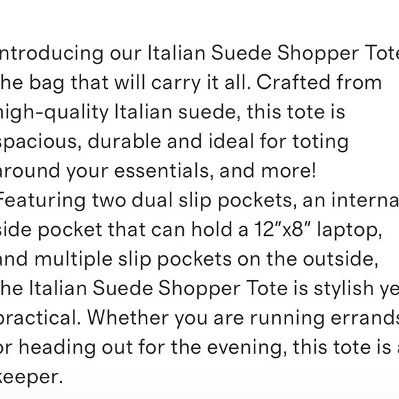 Quince Suede Zip Top Tote Bag in Whiskey Brown - Picture 12 of 15